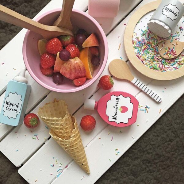 Ξύλινα υλικά για φρουτοσαλάτα