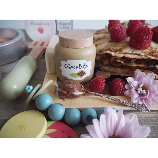 Ξύλινο σετ Τηγάνι και υλικά για Pancakes