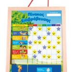 Ξύλινος Μαγνητικός Πίνακας Επιβράβευσης & Ασπροπίνακας